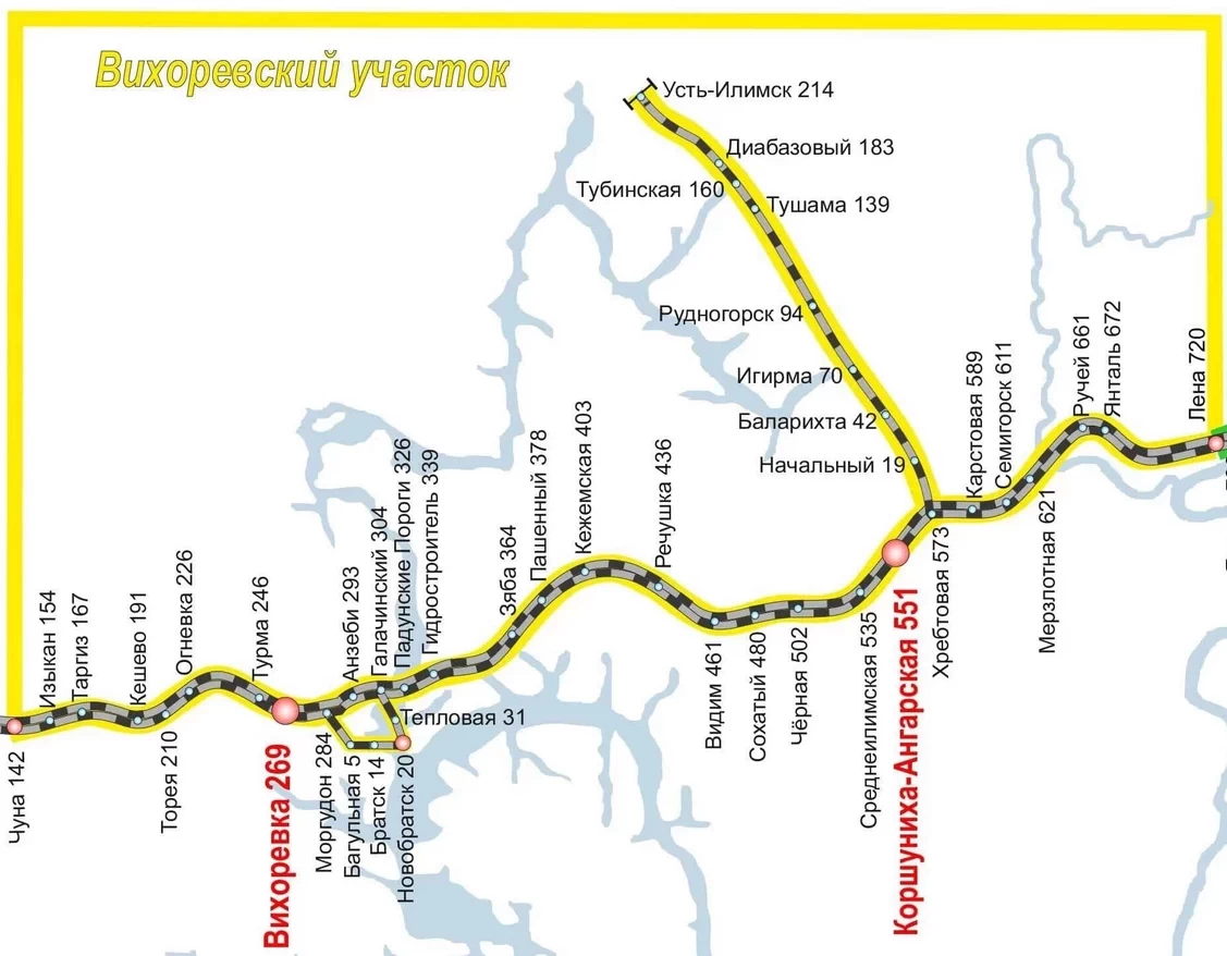 ВСЖД – Восточно-Сибирская железная дорога на карте и в структуре ОАО РЖД:  все ж/д станции, филиалы и подразделения